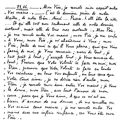 Lire la suite à propos de l’article La prière d’abandon